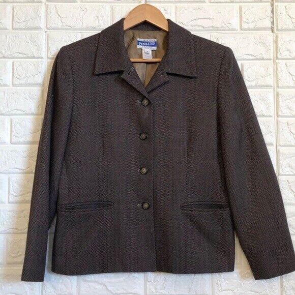 Pendleton petite virgin wool button down jacket Blazer Women’s Size 8 - Picture 2 of 9